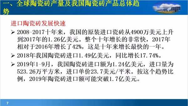 2019年进口瓷砖发展趋势与数据分析 2019年进口瓷砖发展趋势与数据分析
