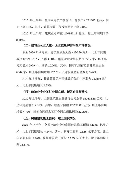 上半年全国建筑企业完成建筑业总产值超10万亿(图2)