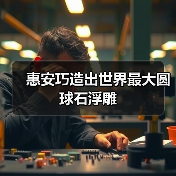 惠安巧造出世界最大圆球石浮雕(图3) 惠安巧造出世界最大圆球石浮雕(图3)